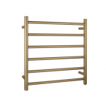 Aqua Brushed Gold Round 6 Bars Heated Towel Rail Aqua Brushed Gold Round 6 Bars Heated Towel Rail